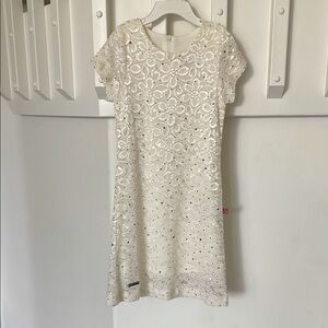 Elegant Cream Lace Dress